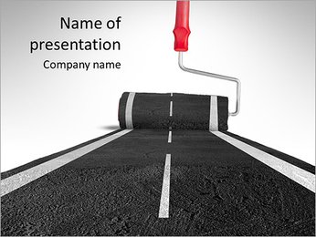 Draw the road PowerPoint Template