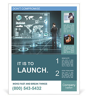 Business man of the future Poster Template