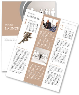 Back view of a walking business man Newsletter Template