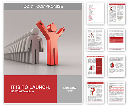 3d small person the leader Word Template