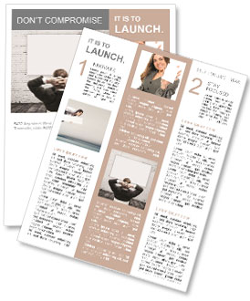 Confident businessman presenting empty board Newsletter Template