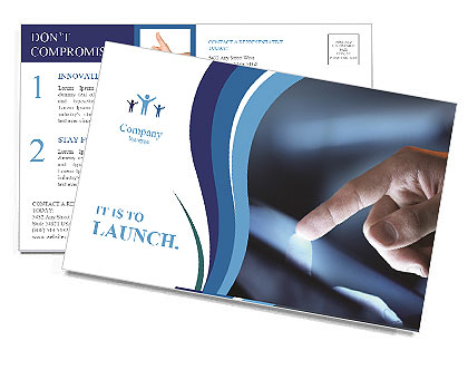 Hand finger Postcard Template