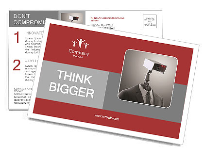 Camera head Postcard Template