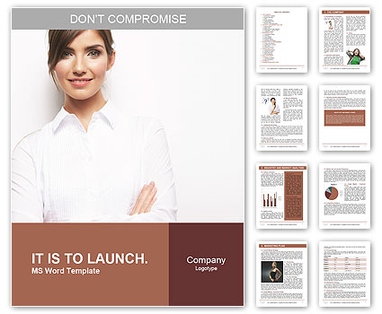 Young female smiling Word Template