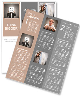 Portrait of a funny smiling businessman Newsletter Template