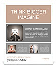 Portrait of a funny smiling businessman Poster Template