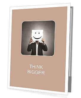 Portrait of a funny smiling businessman Presentation Folder