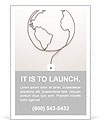 Hand with computer mouse and globe Ad Template