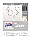 Hand with computer mouse and globe Flyer Template