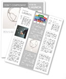 Hand with computer mouse and globe Newsletter Template