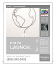 Hand with computer mouse and globe Poster Template