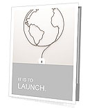 Hand with computer mouse and globe Presentation Folder