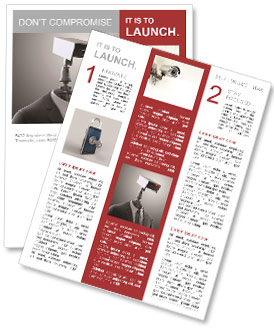 A robotic security camera Newsletter Template
