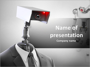 A robotic security camera PowerPoint Template