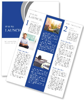 Businessman relaxing after hard workhours Newsletter Template