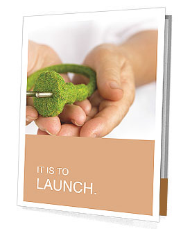 Green Electricity in the hands of Presentation Folder