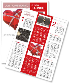 Red heart in chains Newsletter Template