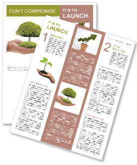 Tree in the palm of your hand Newsletter Template
