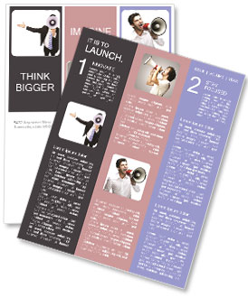 A man with a megaphone Newsletter Template