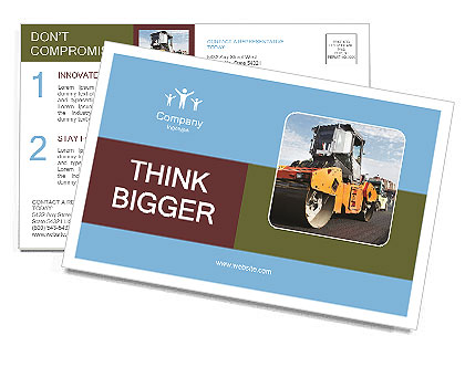 Farm Equipment Postcard Template