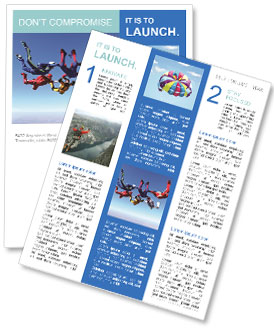 Team parachutists Newsletter Template
