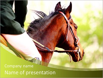 The rider on the horse PowerPoint Template