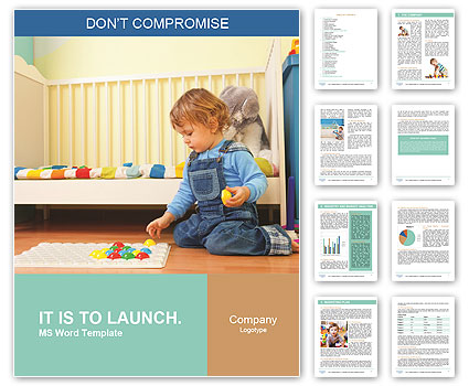 A child plays Word Template