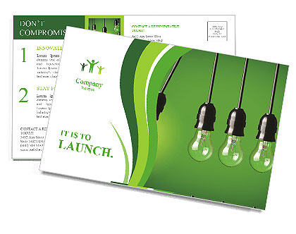 Energy-saving technologies Postcard Template