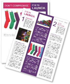 Multi-colored socks Newsletter Template