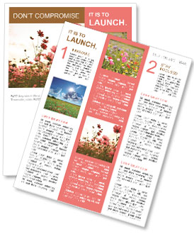 Flower field Newsletter Template