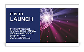 Disco ball Business Card Template