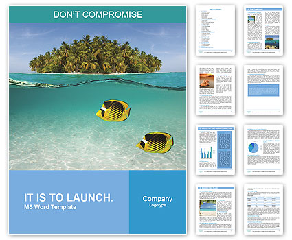 The beauty of the ocean Word Template