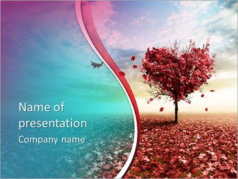 Tree heart PowerPoint Template