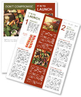 Waste products, recycling Newsletter Template