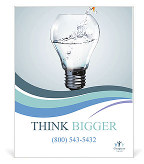 Goldfish in light bulb dabble Poster Template