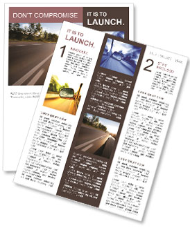 Beautiful car traveling at high speed, summer Newsletter Template