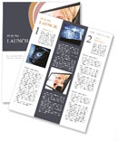 Cute girl smiling with support from the monitor Newsletter Template