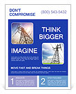 Very high high-voltage tower Flyer Template