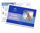 Very high high-voltage tower Postcard Template
