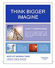 Very high high-voltage tower Poster Template