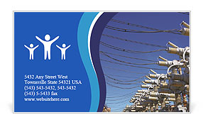 Power lines Business Card Template