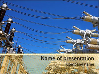 Power lines PowerPoint Template