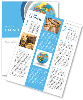 Political map of the world on the globe Newsletter Template