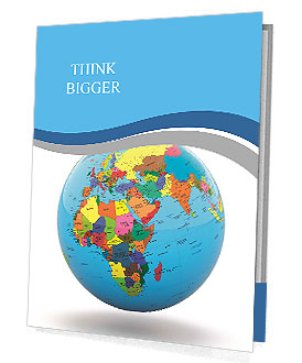 Political map of the world on the globe Presentation Folder