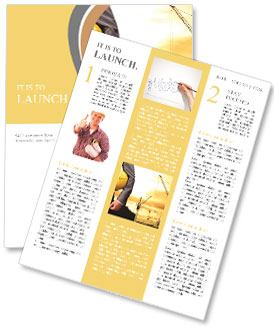 Yellow helmet as a symbol of safety in buildings Newsletter Template