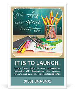 School Supplies Ad Template
