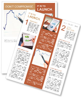 Tracking stock market charting Newsletter Template