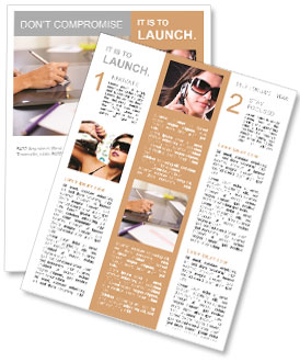Drawing on a tablet Newsletter Template
