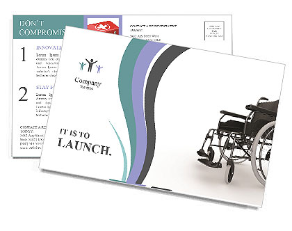 The wheelchair Postcard Template