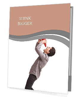 Man shouting into a megaphone Presentation Folder